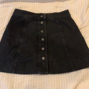 Madewell denim button down skirt, 4